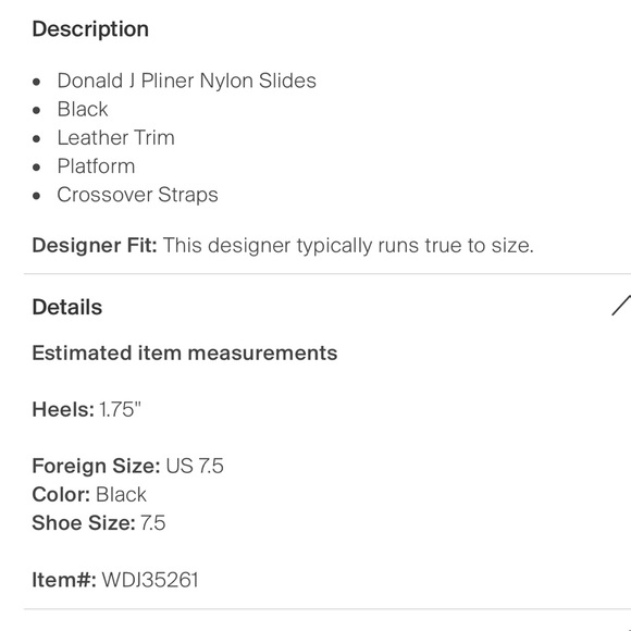 Donald Pliner | Black Freea Slide Sandals Size 7.5 Medium - Picture 9 of 9